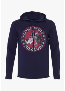 PLUS EIGHTEEN, Herren Kapuzenpullover, Blau