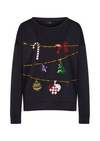 Only, Damen Pullover, Nachtblau / Gold / Rot