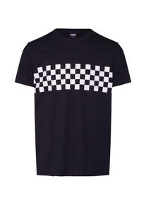 Urban Classics, Herren Shirt 'Check Panel Tee', Schwarz / Weiß
