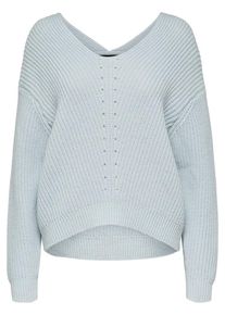 Selected Femme, Damen Pullover 'Pointelle', Hellblau
