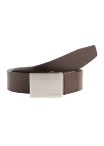 Calvin Klein, Herren Lederg&uuml;rtel 'FORMAL PLAQUE', Braun