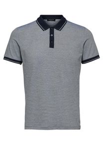 Selected Homme, Herren Poloshirt, Nachtblau / Wei&szlig;