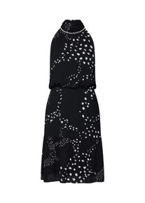 comma, Damen Kleid, Schwarz / Naturwei&szlig;