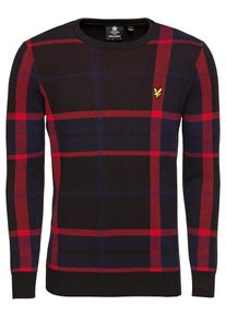 Lyle & Scott Lyle & Scott, Herren Pullover 'Tartan Jumper', Blau / Rot / Schwarz