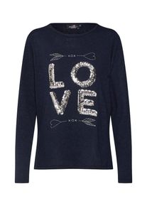 Zwillingsherz, Damen Pullover, Blau