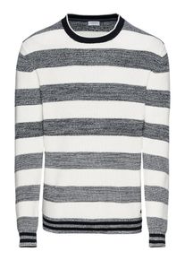 Esprit, Herren Pullover 'F blockstrip cn', Grau / Offwhite