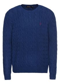 Polo Ralph Lauren, Herren Pullover 'LS CABLE CN-LONG SLEEVE-SWEATER', Blau