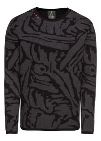 Key Largo, Herren Pullover 'MST MAIN round', Basaltgrau / Schwarz