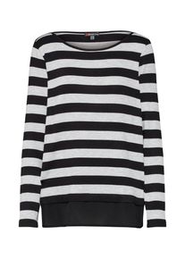 Street One, Damen Shirt, Graumeliert / Schwarz