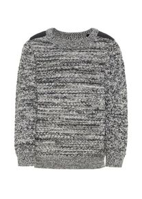 name it, Pullover, Basaltgrau / Schwarzmeliert / Wei&szlig;