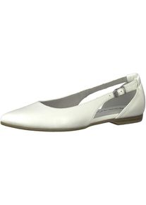 Tamaris, Damen Ballerina, Wei&szlig;