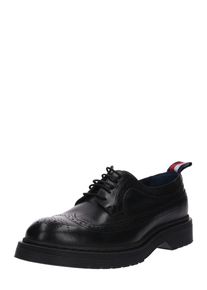 Tommy Hilfiger, Herren Schn&uuml;rschuh 'ELEVATED SMOOTH LEATHER BROGUE', Schwarz