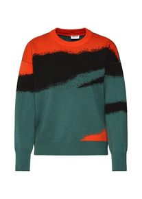 Noisy may, Damen Pullover 'TIMO', Anthrazit / Gr&uuml;n / Orange