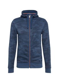 Tom Tailor, Herren Sweatjacke 'camo hood jacket', Blau