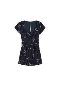 Abercrombie & Fitch Abercrombie & Fitch, Damen Jumpsuit 'SS TIE BACK ROMPER', Navy / Rosa / Wei&szlig;