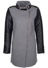 Roosevelt, Damen Mantel, Grau / Schwarz