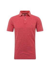Tommy Hilfiger, Herren Poloshirt 'STRUCTURED', Rot / Wei&szlig;