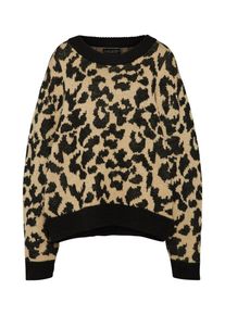 Funky Buddha, Damen Pullover, Sand / Schwarz