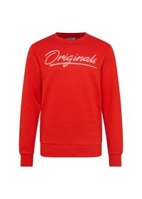 Jack & Jones JACK & JONES, Herren Sweatshirt 'JORART EMPIRE SWEAT CREW NECK', Rot / Wei&szlig;