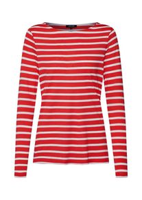 More & More MORE & MORE, Damen Shirt 'Striped Active', Rot / Wei&szlig;