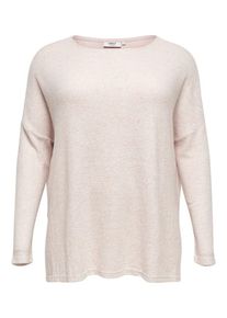 Only Carmakoma, Damen Pullover, Rosa / Wei&szlig;