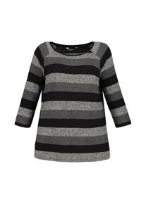 Ulla Popken, Damen Shirt 'CLASSIC', Grau / Anthrazit / Schwarz
