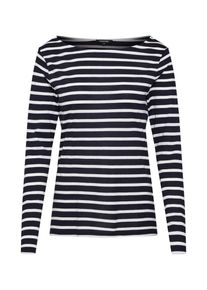 More & More MORE & MORE, Damen Shirt 'Striped Active', Marine / Wei&szlig;