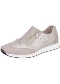 Rieker, Damen Sneaker, Greige / Wei&szlig;