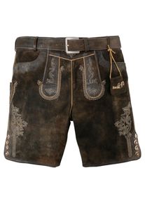 Marjo, Herren Lederhose 'Schorsch', Kastanienbraun