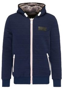 Dry Laundry Japan Dry Laundry, Herren Blouson, Taubenblau / Rot / Schwarz / Wei&szlig;