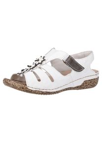 Rieker, Damen Sandalen, Wei&szlig;
