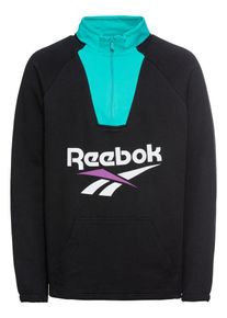 Reebok CLASSIC, Herren Sweatshirt 'CL V 1/4 ZIP', T&uuml;rkis / Schwarz / Wei&szlig;