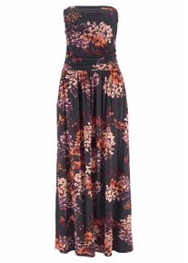 Lascana, Damen Maxikleid, Mischfarben / Schwarz