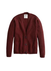 Hollister, Damen Strickjacke 'T1/2/3/4 BUTTON THRU CARDI', Burgunder
