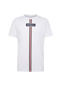 Jack & Jones JACK & JONES, Herren Shirt 'ORFIBO', Dunkelblau / Apricot / Wei&szlig;