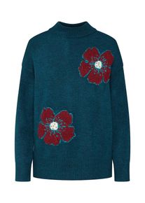 More & More MORE & MORE, Damen Pullover, T&uuml;rkis / Petrol / Blutrot