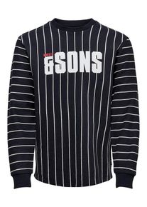 Only & Sons Only & Sons, Herren Sweatshirt, Nachtblau / Rot / Wei&szlig;