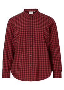 JUNAROSE, Damen Hemd, Rot / Schwarz