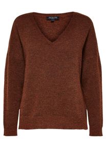 Selected Femme, Damen Wollpullover 'LIVANA', Rostbraun