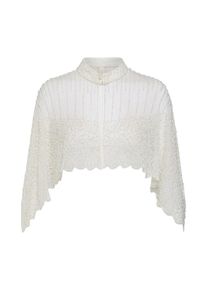 Y.A.S, Damen Strickjacke 'YASROMANCE PEARL CAPE', Wei&szlig;