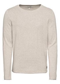 Tom Tailor Denim, Herren Pullover 'm&eacute;lange crew w.rolled edges', Beige