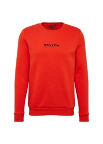 Review, Herren Sweatshirt, Rot / Schwarz