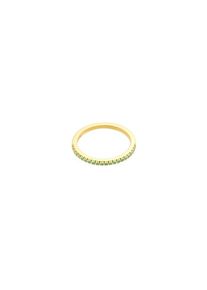 ID fine, Damen Ring 'Green Simplicity', Gold / Hellgr&uuml;n