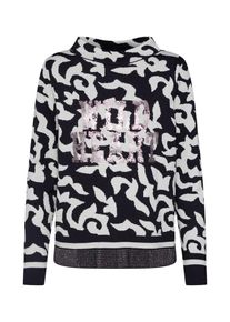 monari, Damen Pullover, Schwarz / Wei&szlig;