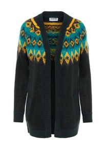 Noisy may, Damen Cardigan, Gelb / Gr&uuml;n / Jade / Tanne