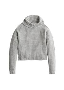 Hollister, Damen Pullover 'VOLUME TURTLENECK SWEATER', Hellgrau