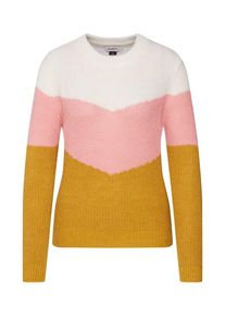 Soaked in Luxury, Damen Pullover 'Kacie Pullover LS', Creme / Senf / Rosa