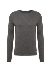 Tom Tailor, Herren Pullover 'structured crew-neck sweater', Grau