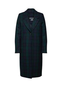 Review, Damen Wollmantel, Blau / Gr&uuml;n