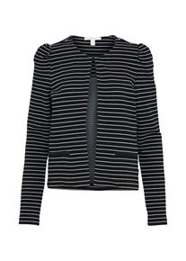 Esprit, Damen Casual Strickjacke, Schwarz / Wei&szlig;